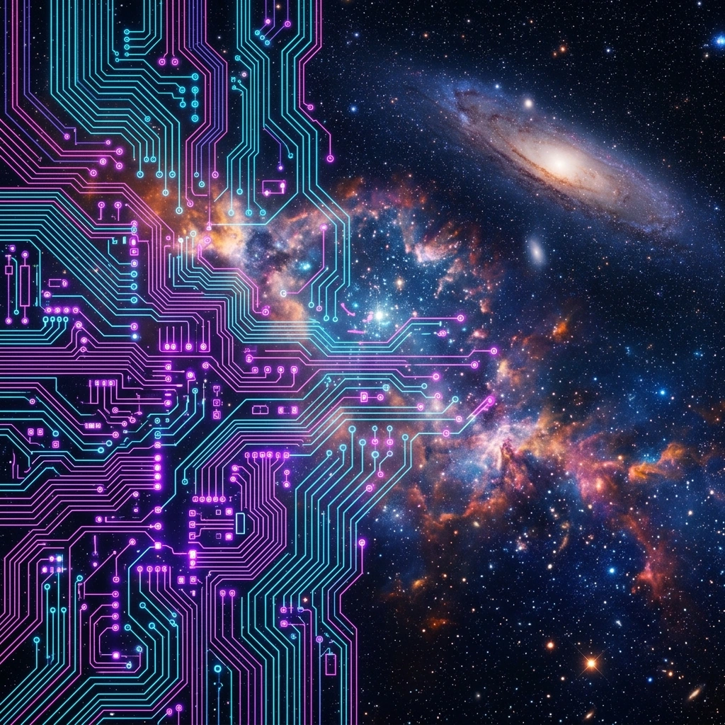 High-tech circuitry background